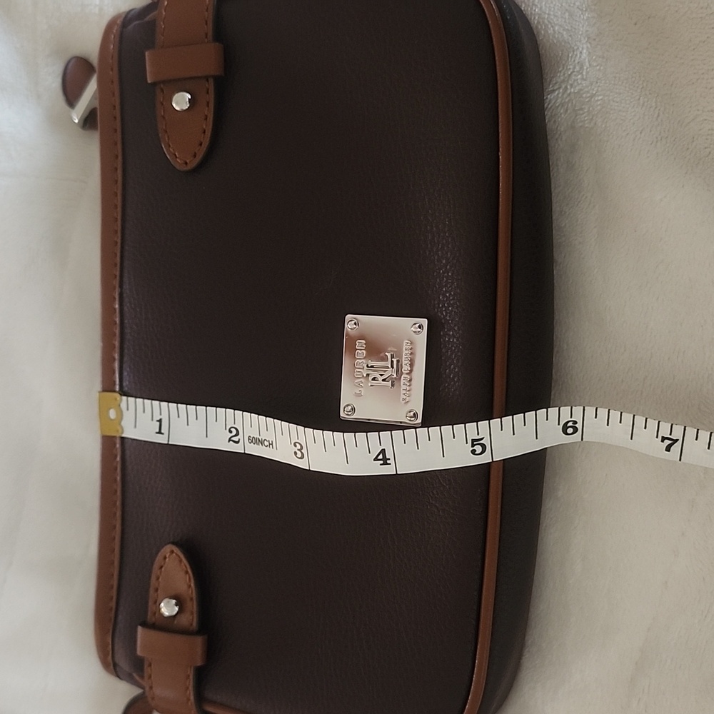 Ralph Lauren Deep Burgundy and Brown Crossbody Bag - Picture 13 of 16